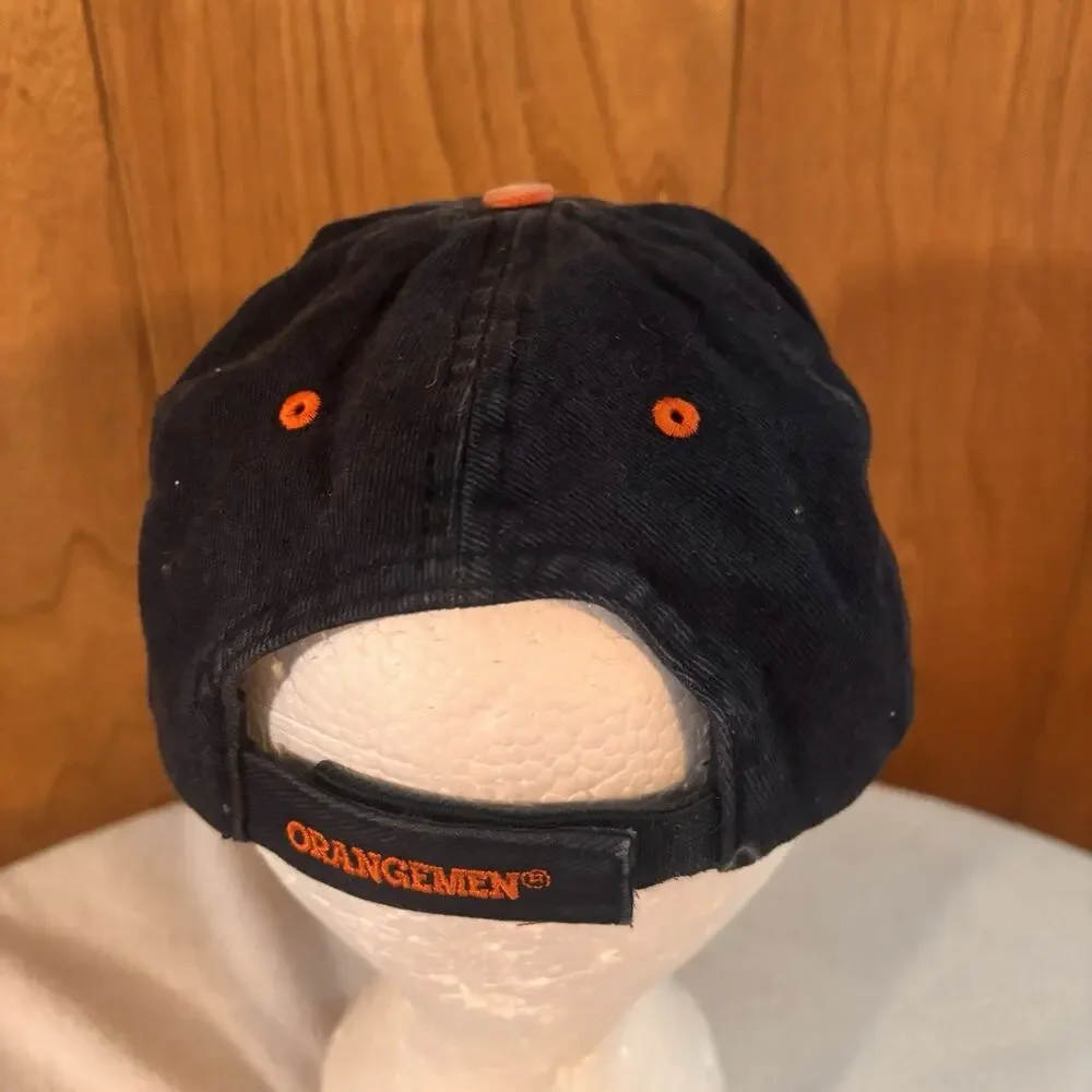 Vintage Syracuse Orangemen SU Navy Blue Orange Signatures Cap Hat